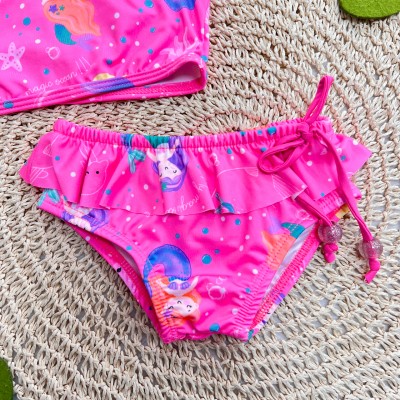 Linha Praia - Biquini com Proteção UV50+ - Sereias - Pink